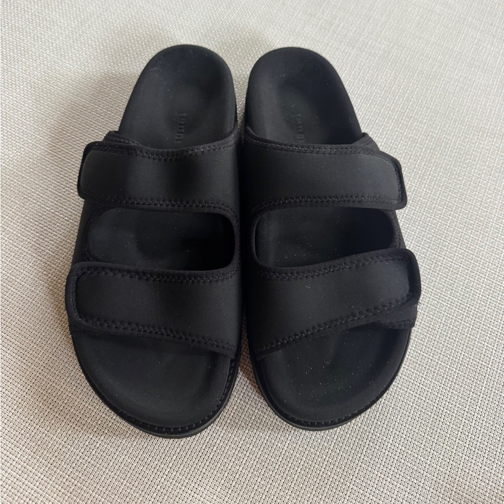 Jenni Kayne Neoprene Hutton Black Slide Sandal Black 38